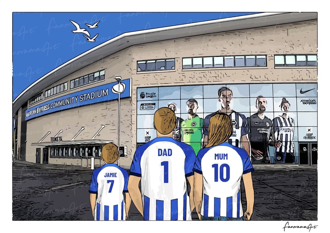 Brighton & Hove Albion FC personalised print at American Express Stadium