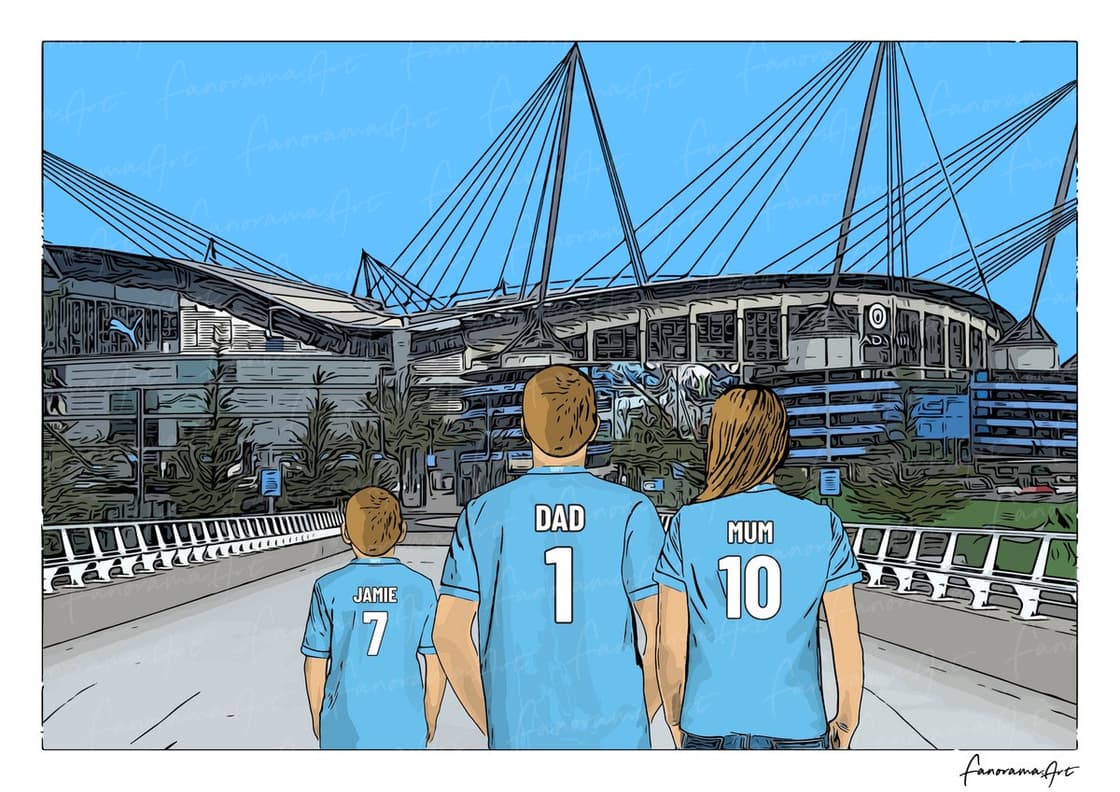 Manchester City FC personalised print at Etihad Stadium