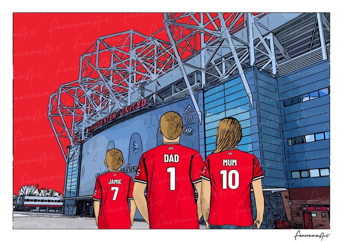 Manchester United FC personalised print at Old Trafford