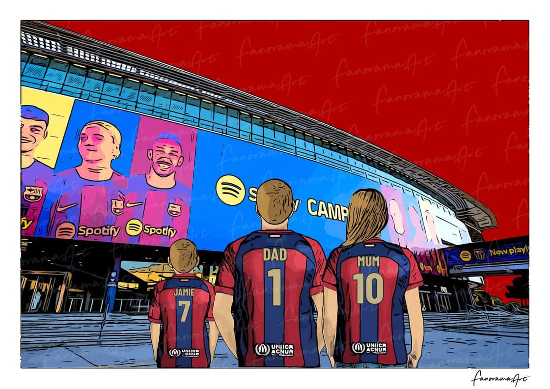 FC Barcelona personalised print at Spotify Camp Nou