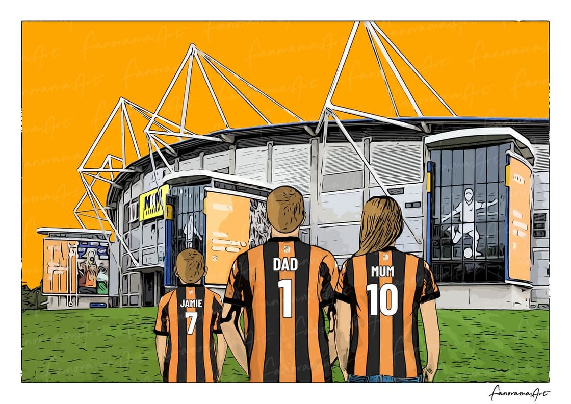 Hull City AFC personalised print at MKM Stadium