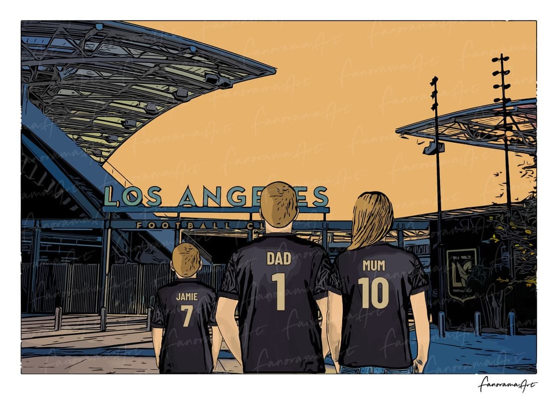 Los Angeles FC personalised print at BMO Stadium