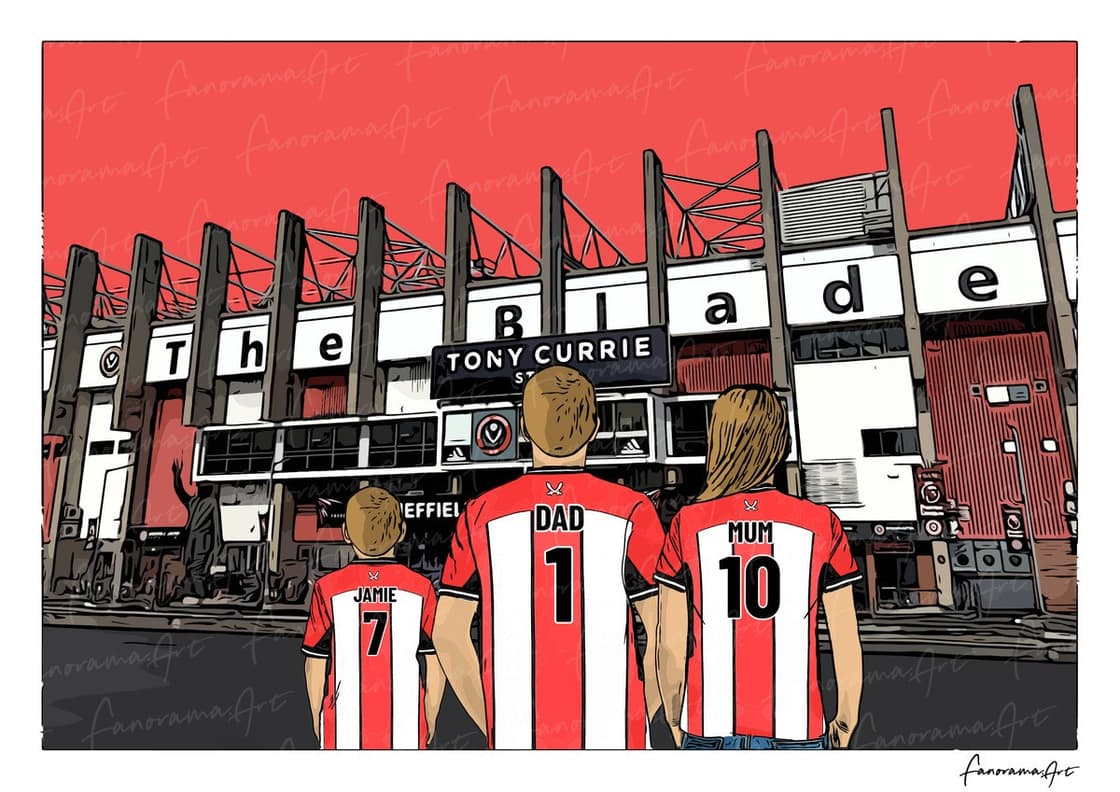 Sheffield United FC personalised print at Bramall Lane