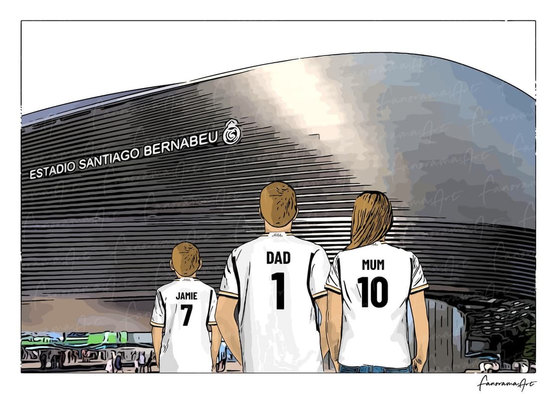 Real Madrid CF personalised print at Santiago Bernabéu Stadium
