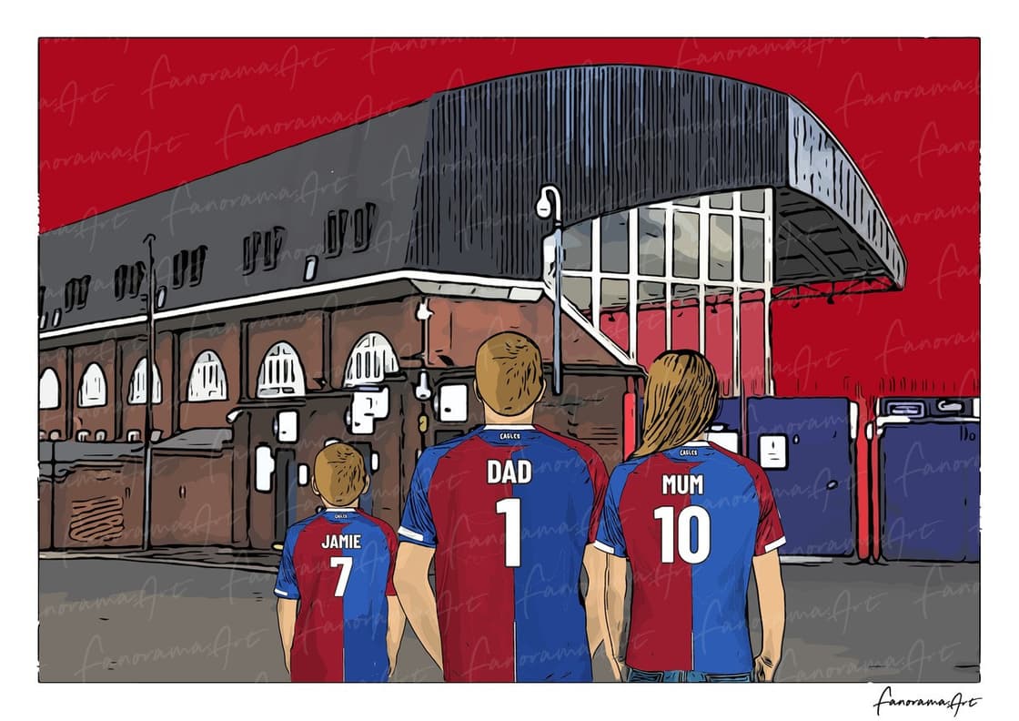 Crystal Palace FC personalised print at Selhurst Park