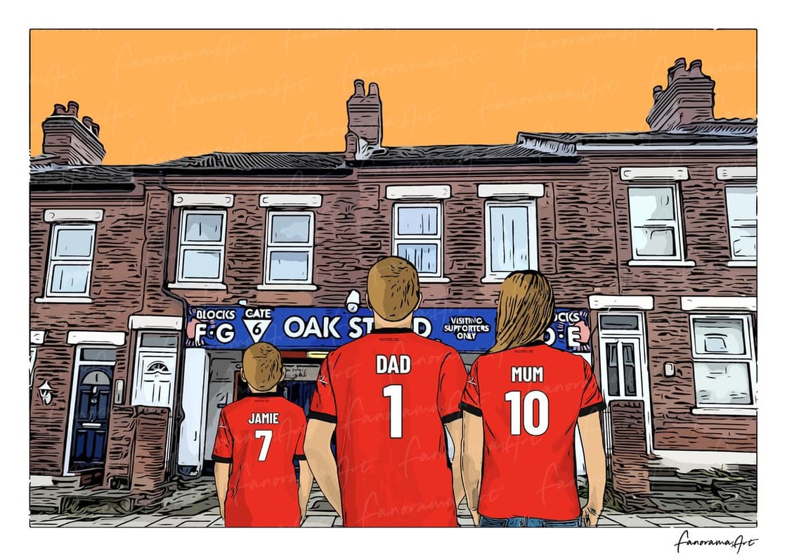 Luton Town FC personalised print at Kenilworth Road